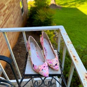 Alfani Step N Flez size 6.5 floral pink 3” heels pumps